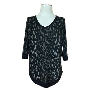 Maurices Medium Leopard Print Cozy Long Sleeve Shirt Long Length Casual